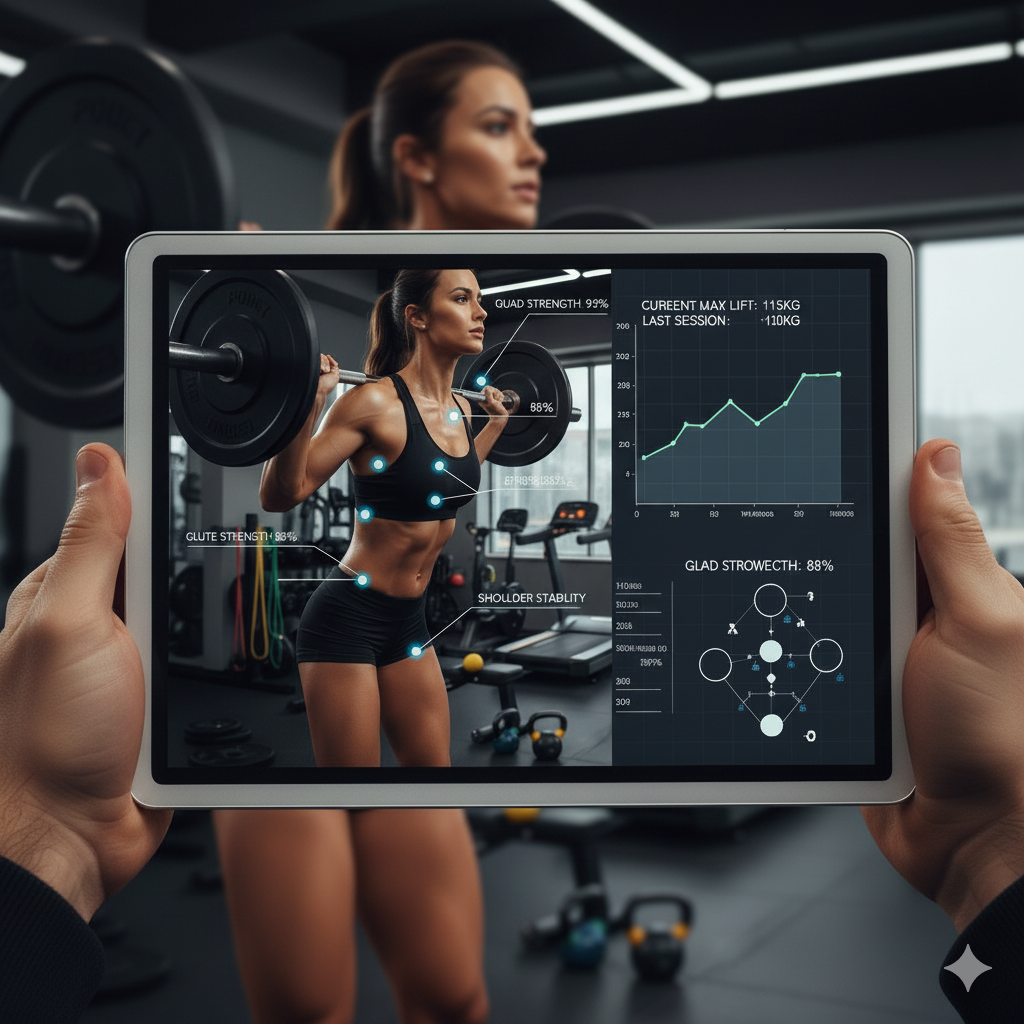 Coach using a tablet